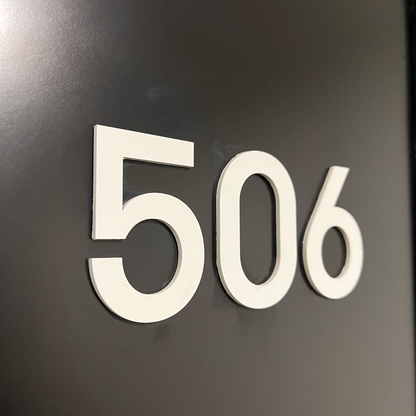 Modern House Numbers - White (Acrylic), Acrylic Letters for Wall