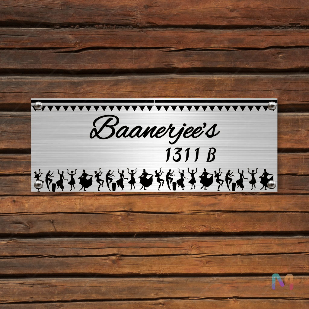 Heritage Harmony Name Plate (Stainless Steel) | Premium Custom Name Plate for Home Stainless Steel: Natural