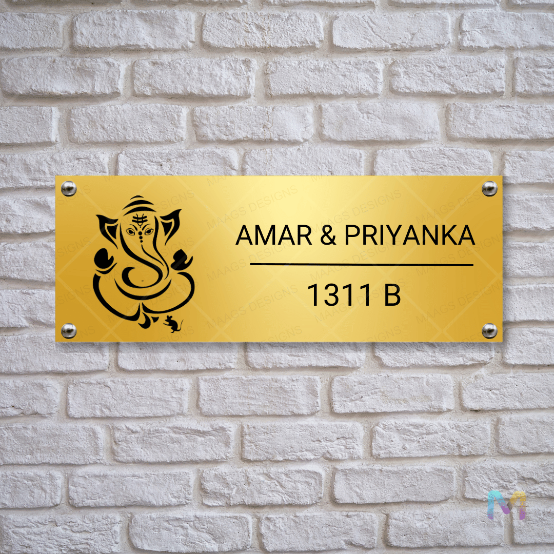 Ethnic Collection - Lord Ganesha | Premium Custom Name Plates for Homes