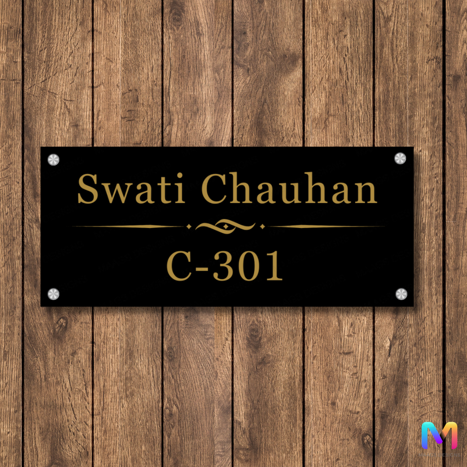 Classic Charm Plate - Name Plate for Home (Acrylic) Acrylic