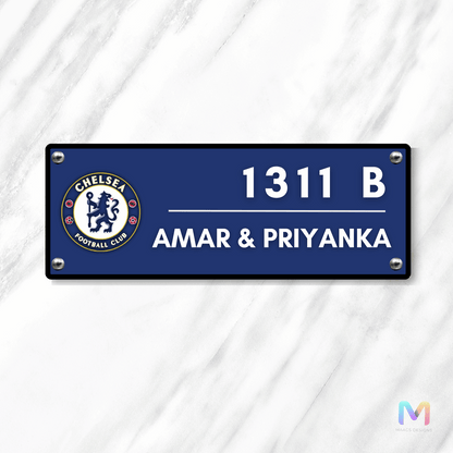 Sports Collection - Chelsea Name Plate | Premium Custom Name Plate for Home