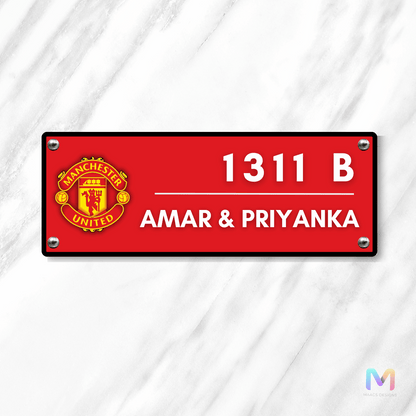 Sports Collection - Manchester United Name Plate | Premium Custom Name Plate for Home