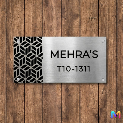 Urban Grove Name Plate - Stainless Steel Name Plate for Home