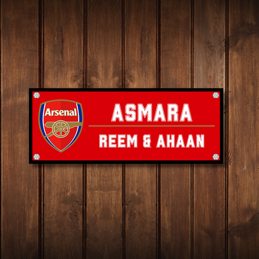 Sports Collection - Arsenal Name Plate | Premium Custom Name Plate for Home