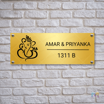 Ethnic Collection - Blessings of Ganesha | Premium Custom Name Plates for Homes