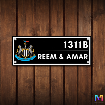 Sports Collection - Newcastle United FC Name Plate | Premium Custom Football Name Plate for Home