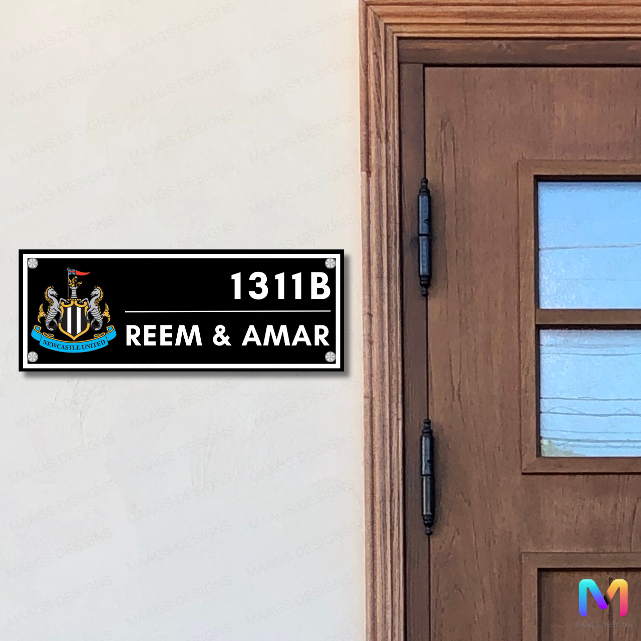 Sports Collection - Newcastle United FC Name Plate | Premium Custom Football Name Plate for Home