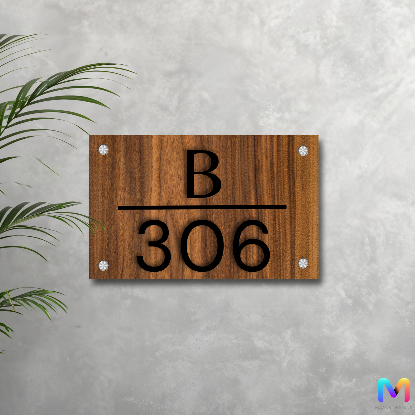 WoodLuxe House Number Plate (ACP)