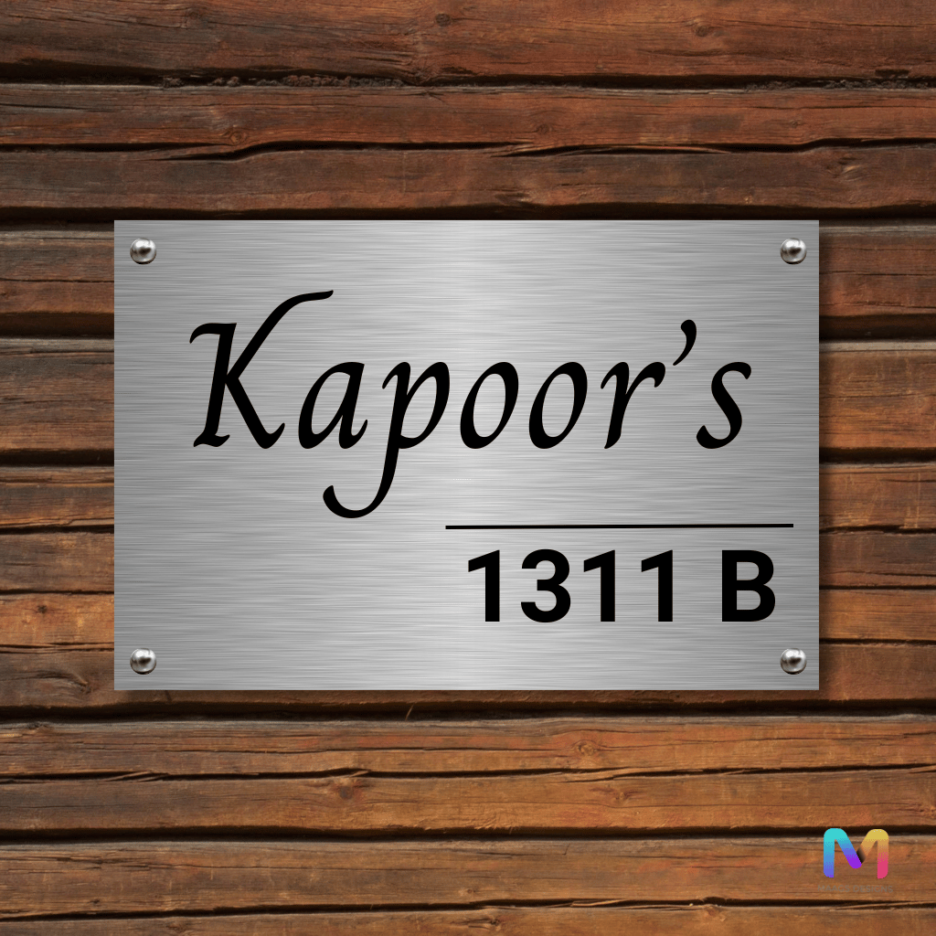 Family Legacy Name Plate (Stainless Steel) | Premium Metal Name Plate for Home Stainless Steel: Natural