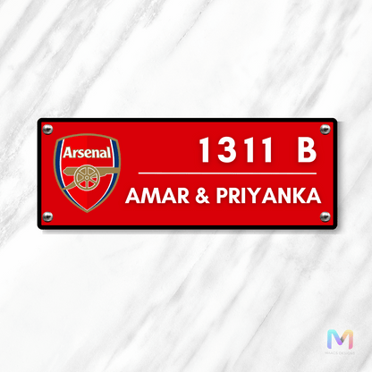 Sports Collection - Arsenal Name Plate | Premium Custom Name Plate for Home