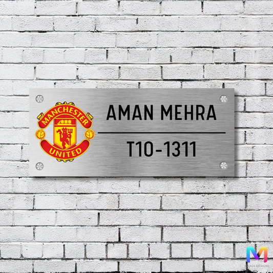 Sports Collection - Manchester United Name Plate (Stainless Steel)