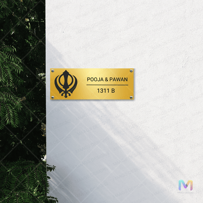 Ethnic Collection - Might of the Khanda | Premium Custom Name Plates for Homes