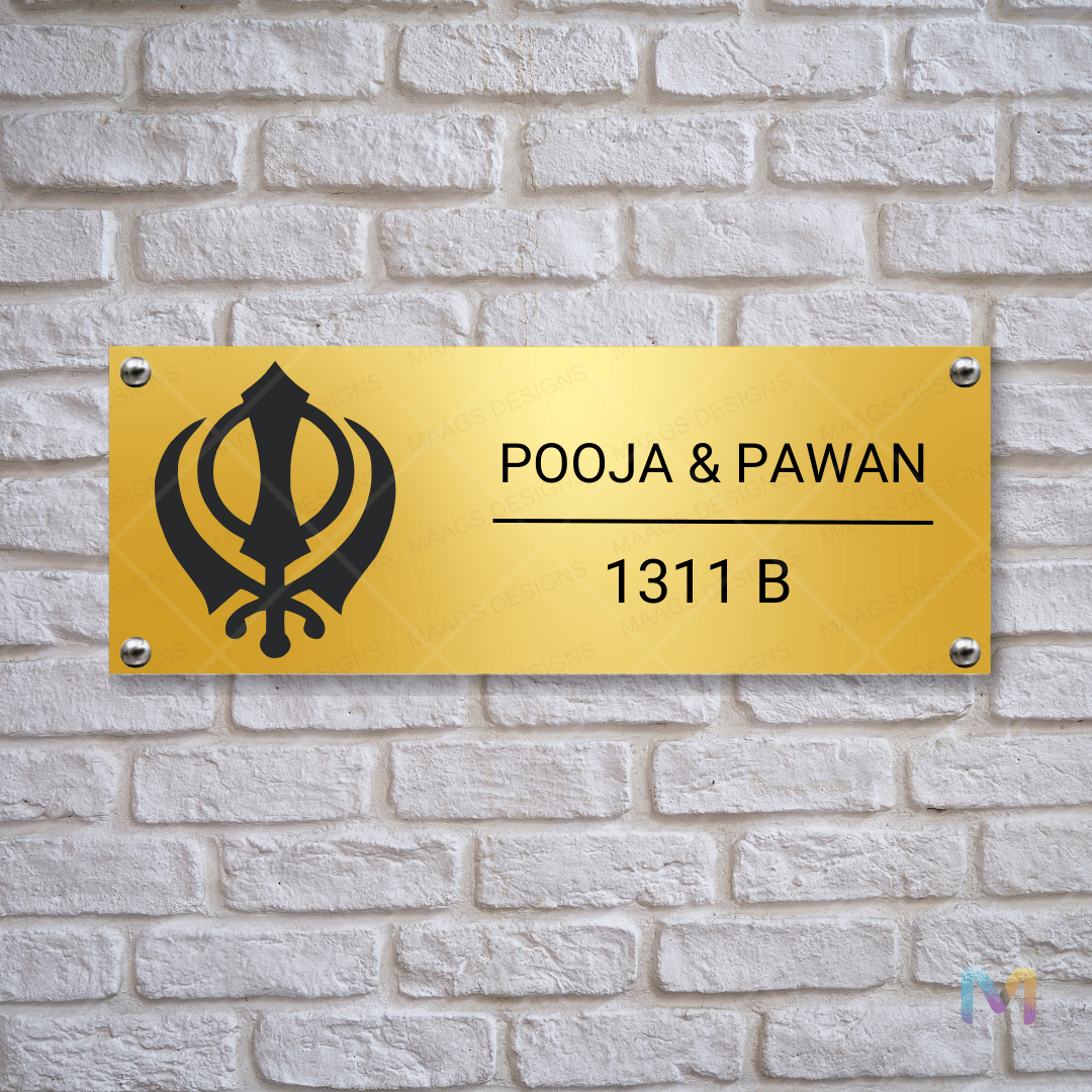 Ethnic Collection - Might of the Khanda | Premium Custom Name Plates for Homes