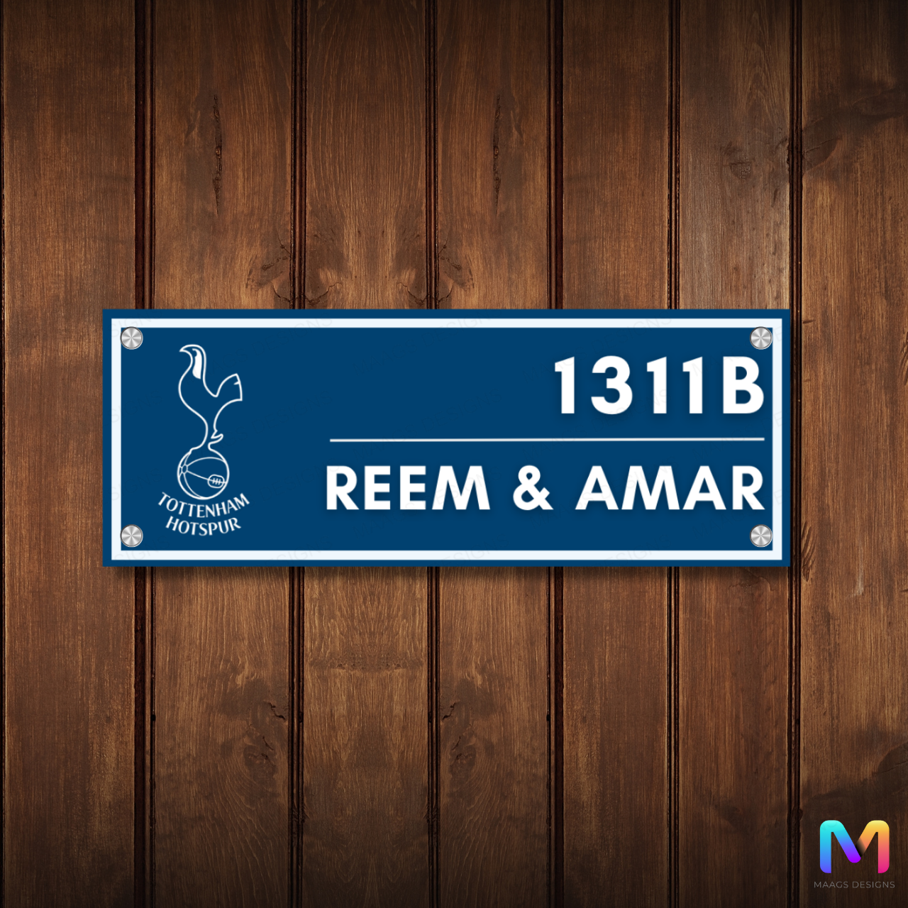 Sports Collection - Tottenham FC Name Plate | Premium Custom Name Plate for Home