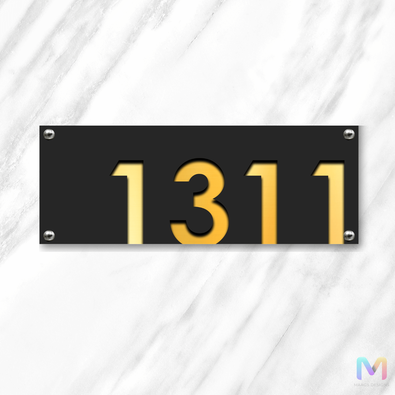 Behind the Black - Customized Number Plate | Personalized Name Plates for Home and Office