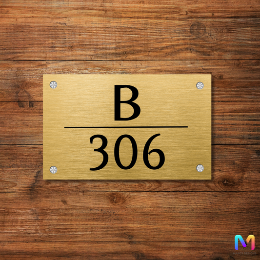 House Number Plate (Stainless Steel)