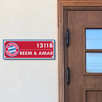 Sports Collection - Bayern Munich FC Name Plate | Premium Custom Name Plate for Home