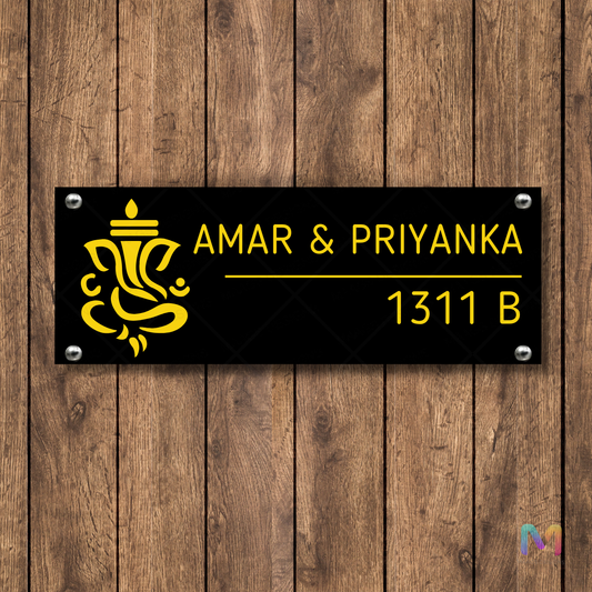 Ethnic Collection - Blessings of Ganesha Ji | Lord Ganesh (Acrylic) | Premium Custom Name Plates for Homes