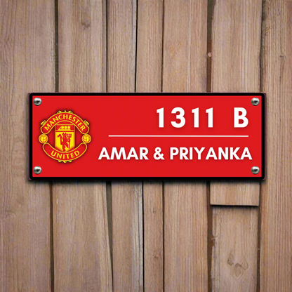 Sports Collection - Manchester United Name Plate | Premium Custom Name Plate for Home