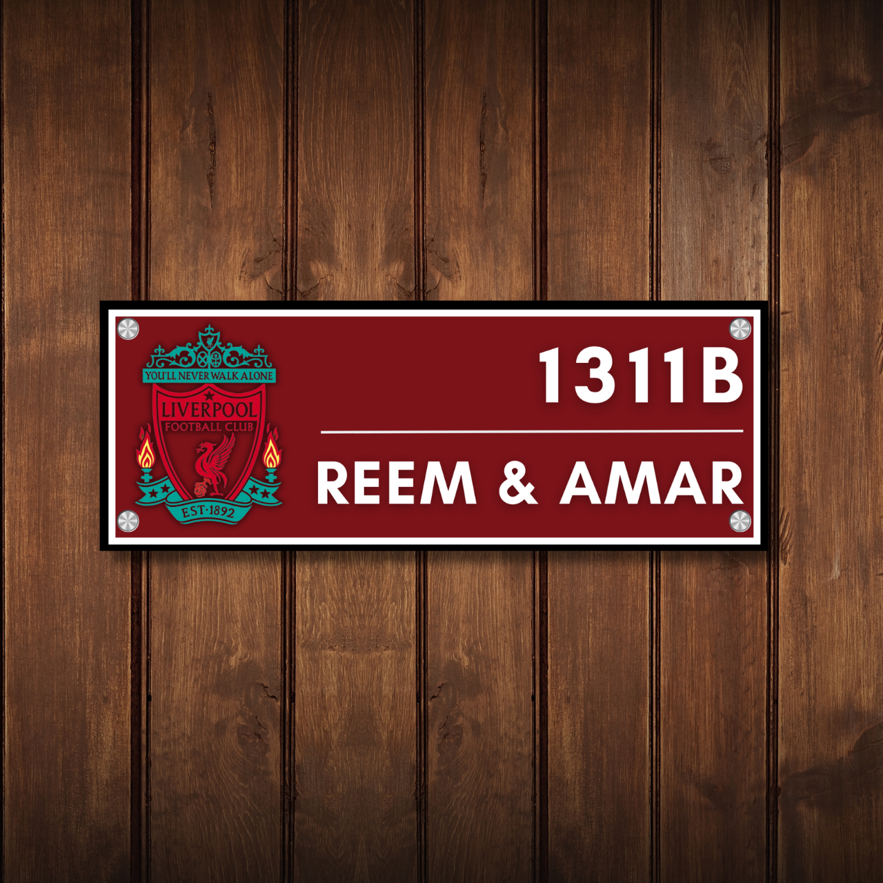 Sports Collection - Liverpool Name Plate | Premium Custom Name Plate for Home