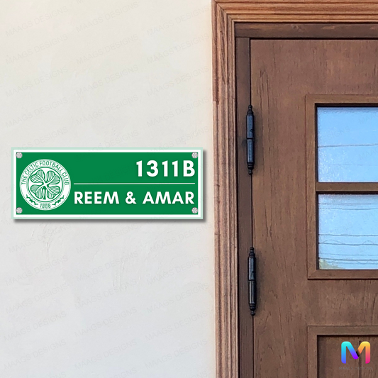 Sports Collection - Celtic FC Name Plate | Premium Custom Football Name Plate for Home