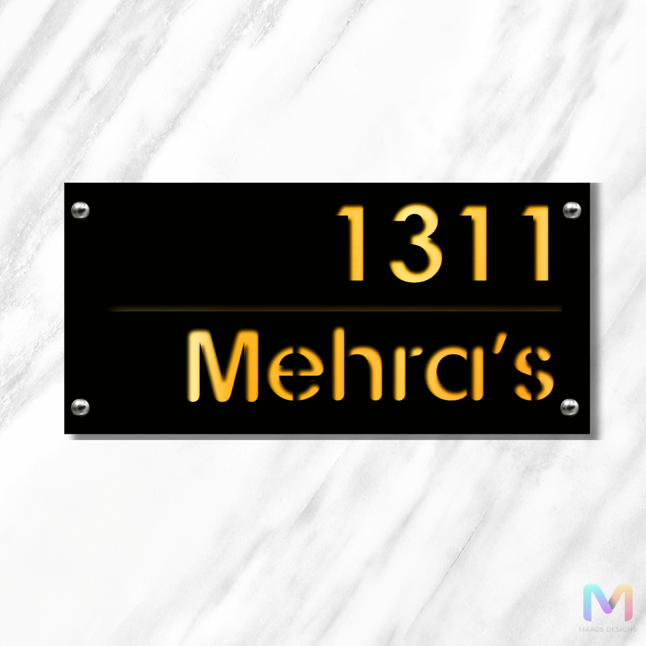 Behind the Black - Customized House Name Plate | Personalized Name Plates for Home and Office