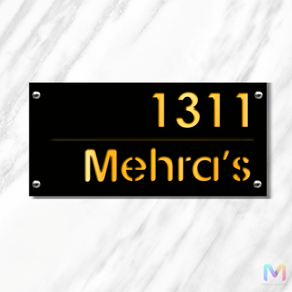 Behind the Black - Customized House Name Plate | Personalized Name Plates for Home and Office