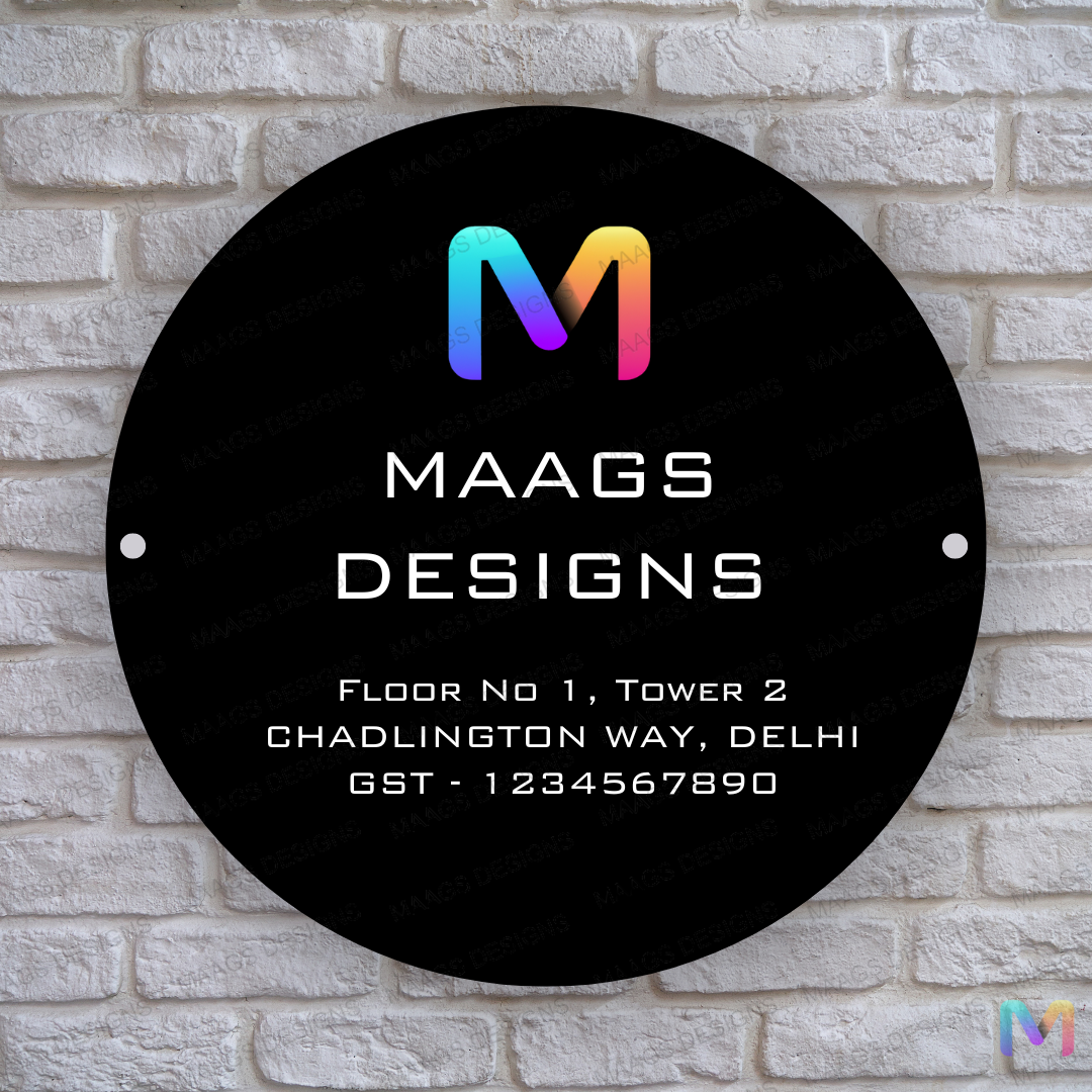 Customized Office Name Plate with Logo | Custom Name Plates for Offices and Shops