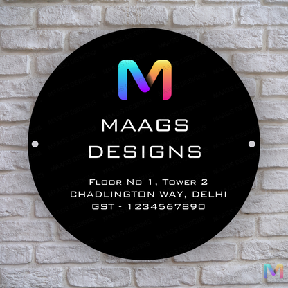 Customized Office Name Plate with Logo | Custom Name Plates for Offices and Shops