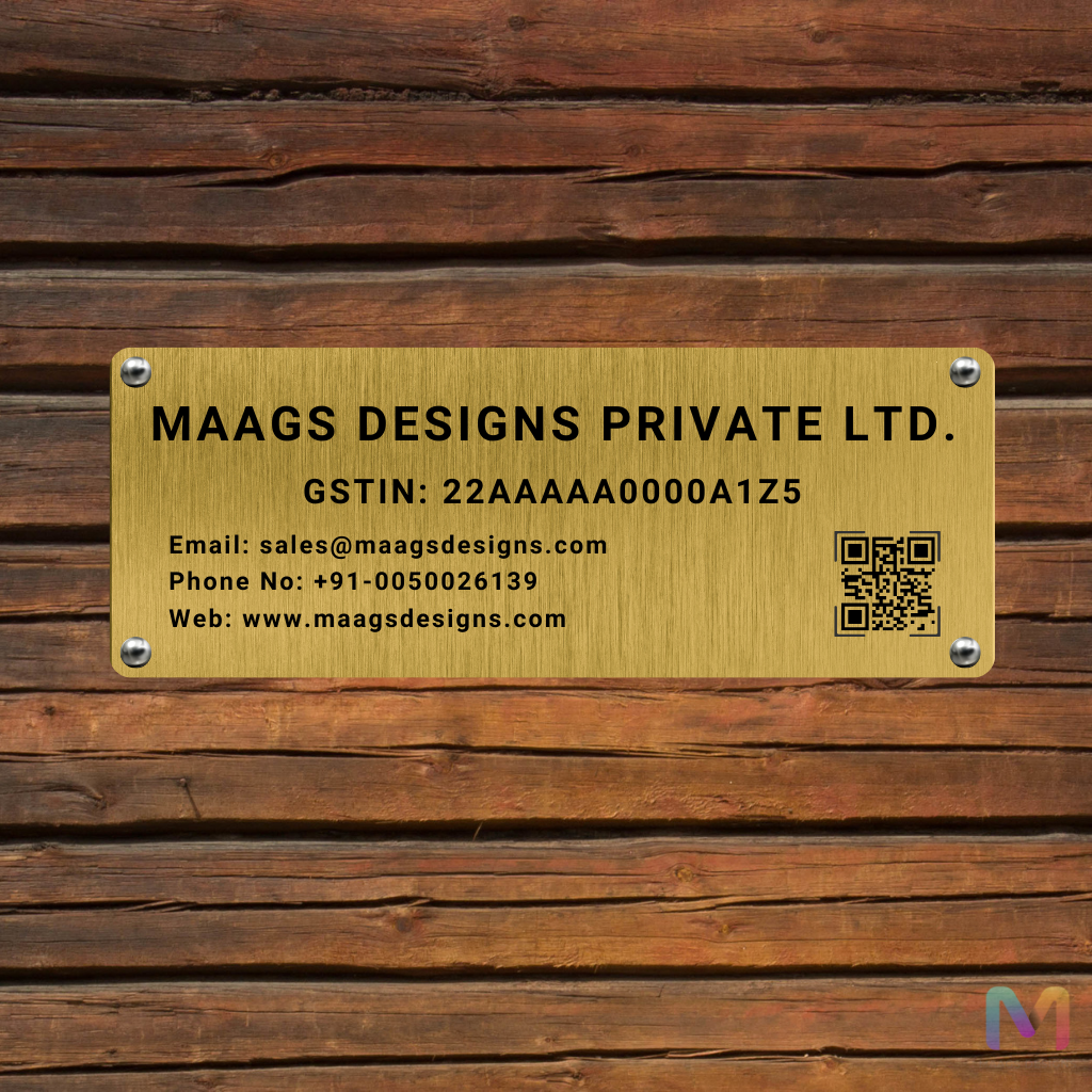 Name Plates with GST – MAAGS DESIGNS