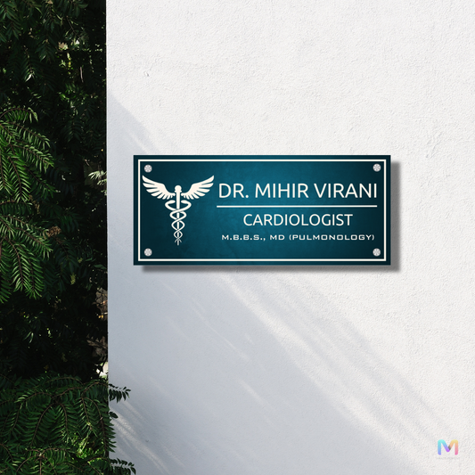Vital Edge Name Plate - Doctor Name Plate (Acrylic), Name Plate for Doctors