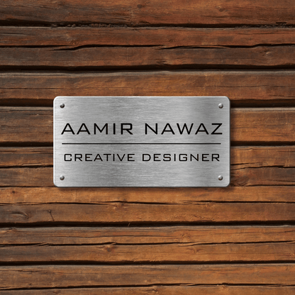 Customized Designation Name Plate for Office (Metal) | Personalized Name Plate for Office