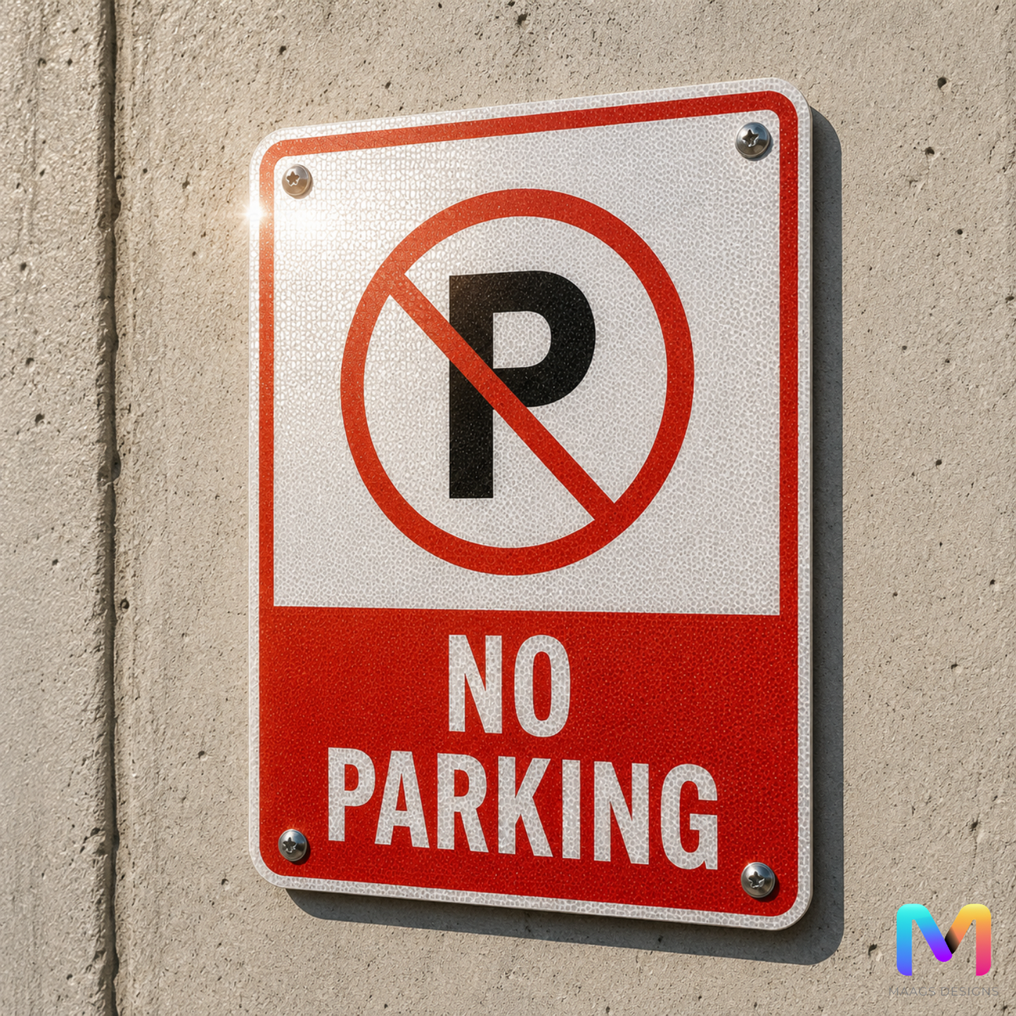 No Parking Signs, Reflective Parking Signs, Retro No Parking Signs