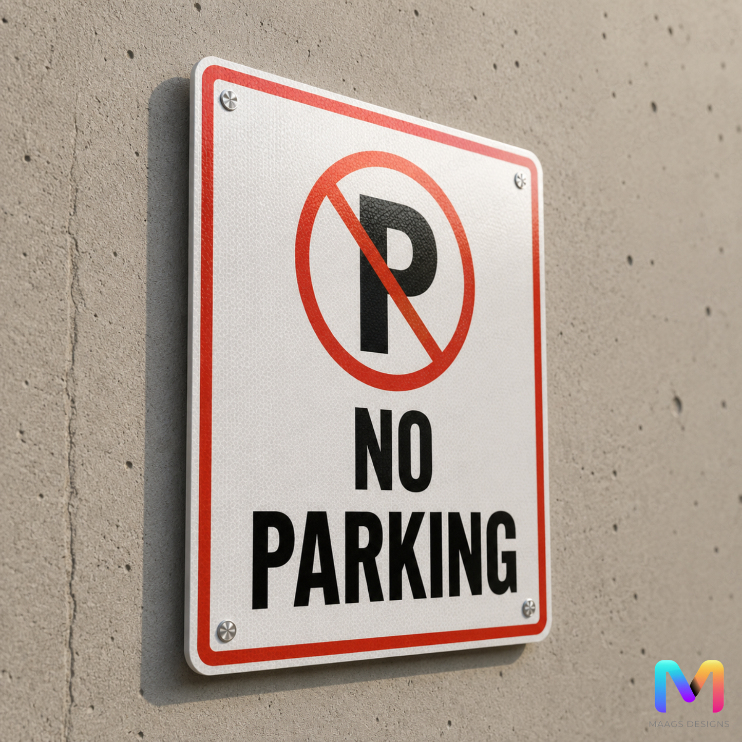 No Parking Signs, Reflective Parking Signs, Retro No Parking Signs