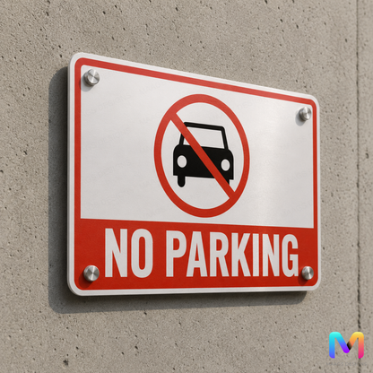 No Parking Signs, Reflective Parking Signs, Retro No Parking Signs