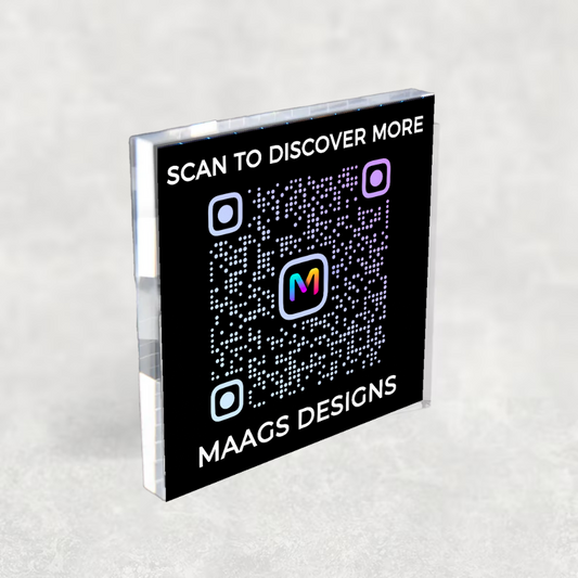 Personalized QR Code Block for Homes, Office, Coffee Shops, Restaurants