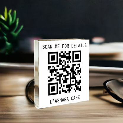 Personalized QR Code Block for Homes, Office, Coffee Shops, Restaurants