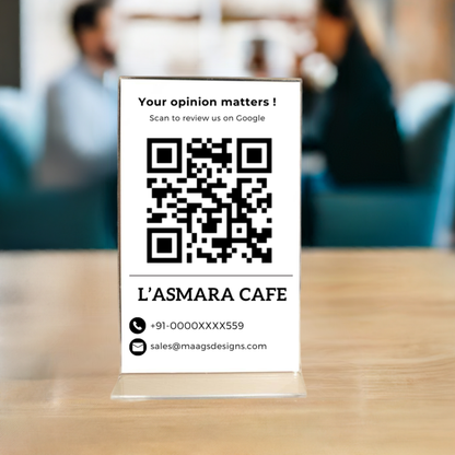 Talk to Us - QR Code Stand for Business, Shops, Restaurants and Office