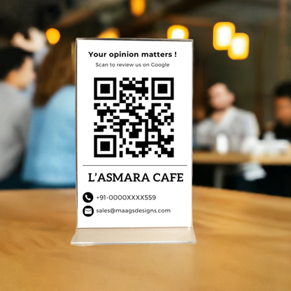 Talk to Us - QR Code Stand for Business, Shops, Restaurants and Office