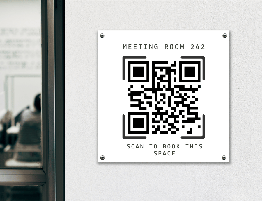 Scan-Me - QR Code Frame (Acrylic) | For Homes Office, Shops, Meeting Rooms Acrylic: Black in White