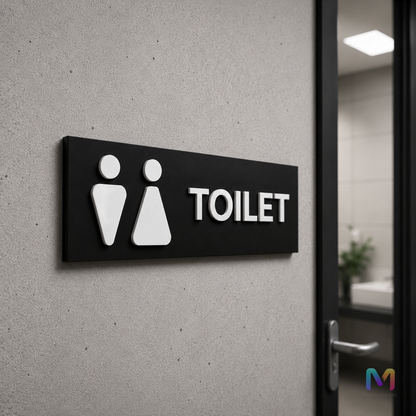 MonoMark Restroom Sign Boards in Acrylic