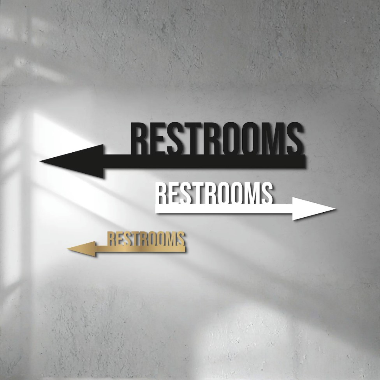 Classic Restroom Sign Boards in Acrylic