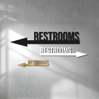 Classic Restroom Sign Boards in Acrylic