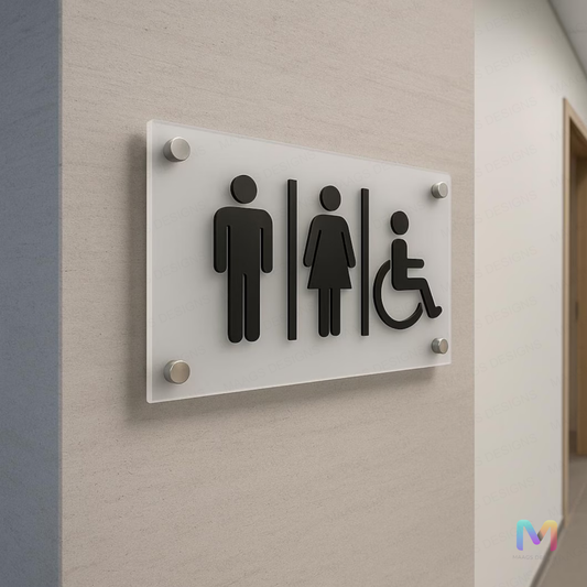 FrostLine Restroom Sign Boards in Acrylic