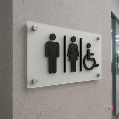 FrostLine Restroom Sign Boards in Acrylic