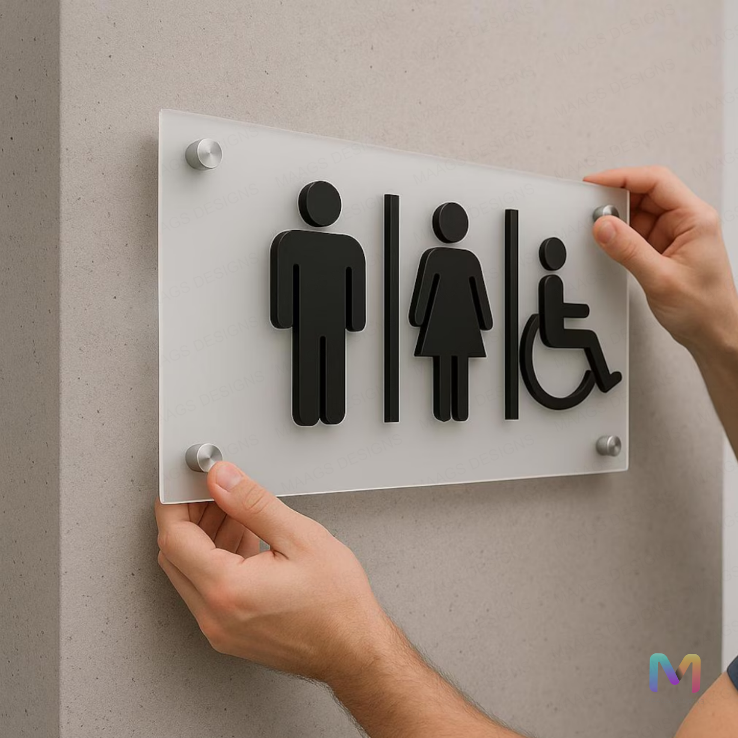 FrostLine Restroom Sign Boards in Acrylic