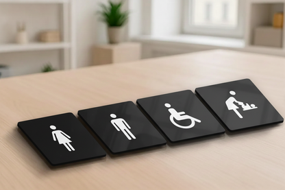 Restroom Signages in Acrylic Acrylic: Matte Black
