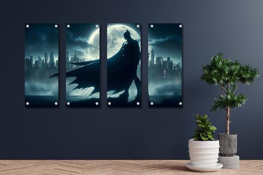 Batman: Comics - Urban Vigilante - Premium Wall Art Set of 4 - Each 7.5 x 24 inches Edgeless Frame