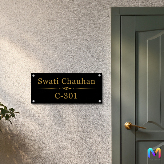 Classic Charm Plate - Name Plate for Home (Acrylic)