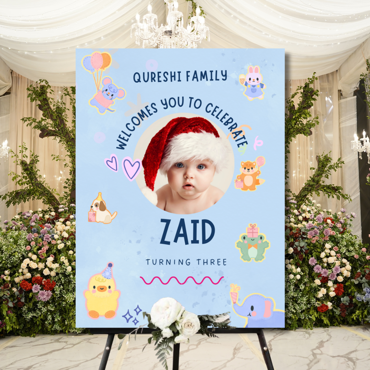 Birthday Welcome Banner - B20 | Chalkboard Banner | Easel Banner